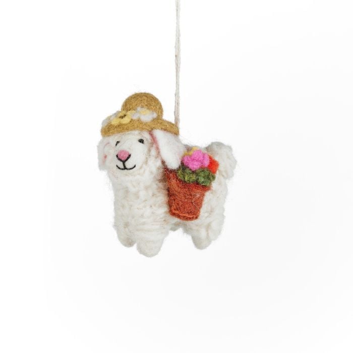 felt so good Handmade Felt Sofia the Spring Sheep Easter Hanging Decoration