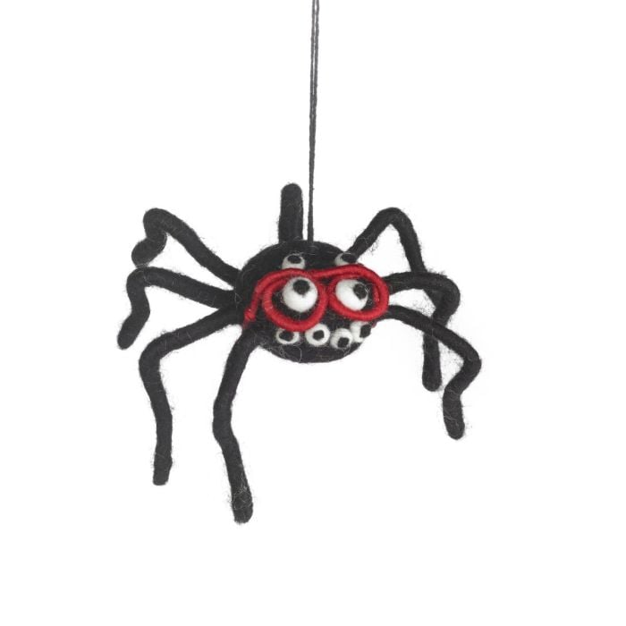 felt so good Handmade Felt Specky the Spider Halloween Hanging Decoration