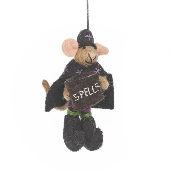 felt so good Handmade Felt Spellbound Mouse Hanging Halloween Decoration