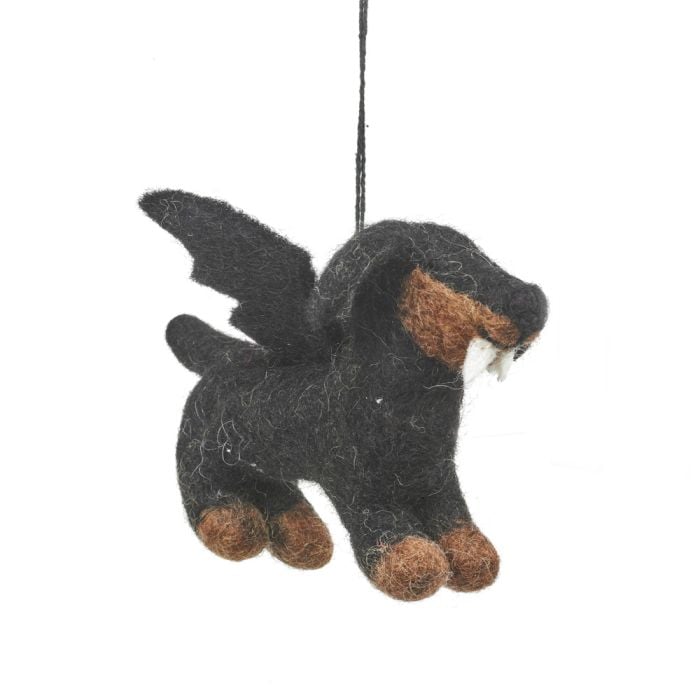 felt so good Handmade Felt Spooky Sausage Dog Hanging Halloween Decoration felt so good Handmade Felt Spooky Sausage Dog Hanging Halloween Decoration