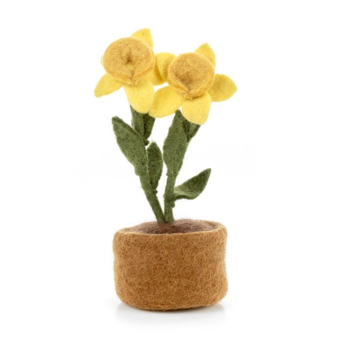 felt so good Handmade Felt Springtime Daffodils Standing Decoration