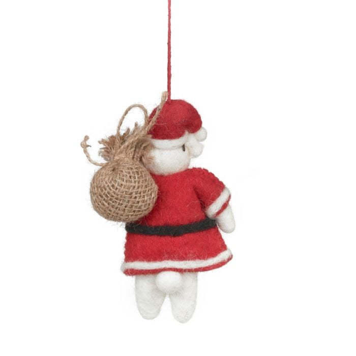 Felt So Good Handmade Felt St Blubber Bear Christmas Hanging Decoration