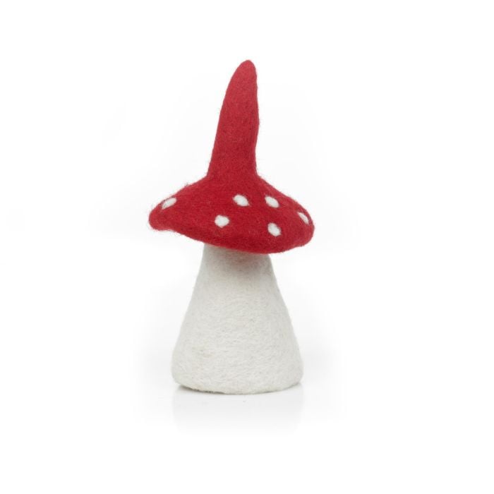 Felt So Good Handmade Felt Standing Wonky Toadstools Set Of 3 Decorations
