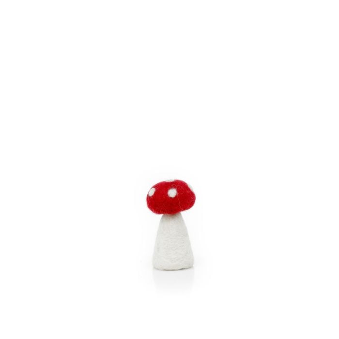 Felt So Good Handmade Felt Standing Wonky Toadstools Set Of 3 Decorations