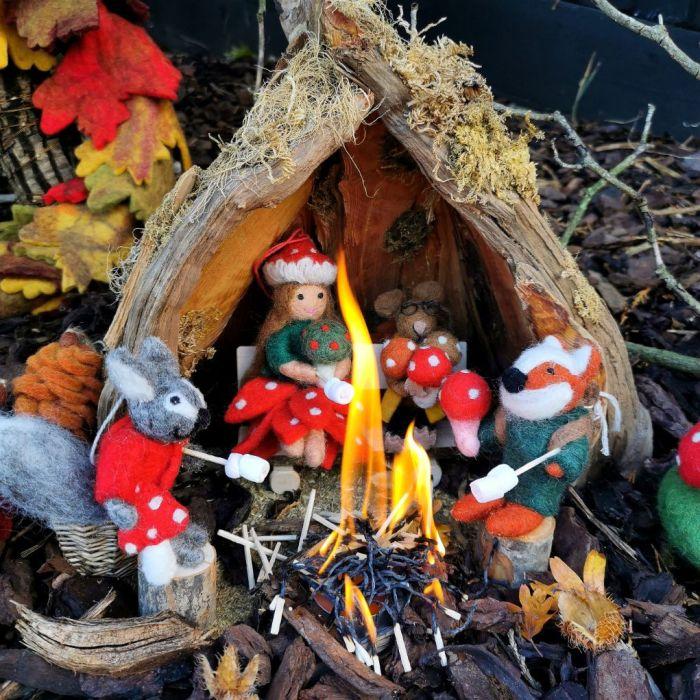Felt So Good Handmade Felt Stanley The Squirrel Hanging Autumnal Woodland Decoration