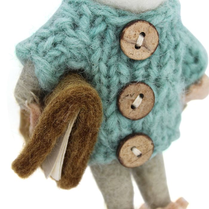 Felt So Good Handmade Felt Susie Mouse Biodegradable Hanging Decoration