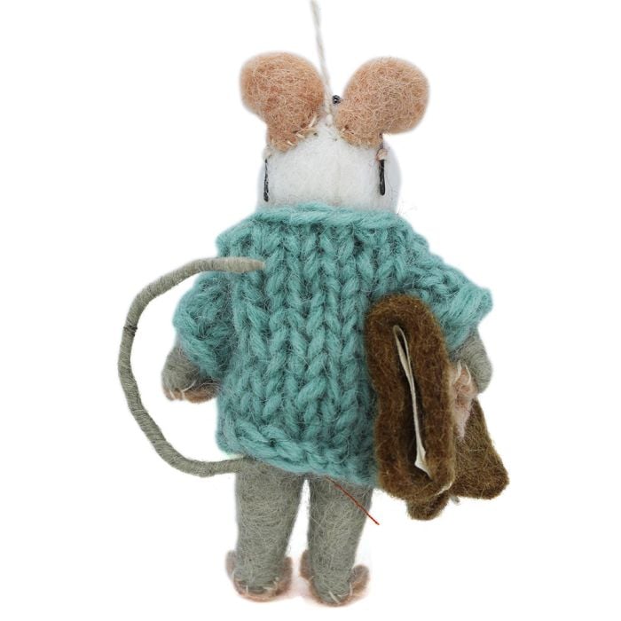 Felt So Good Handmade Felt Susie Mouse Biodegradable Hanging Decoration