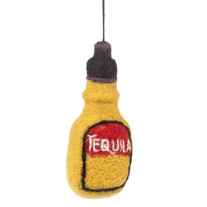 Felt So Good Handmade Felt Tequila Shot Set Of 3 Hanging Decorations