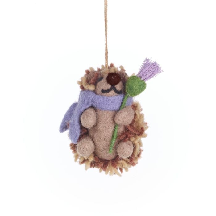 Felt So Good Handmade Felt Thea The Hedgehog Hanging Decoration