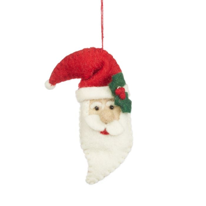 Felt So Good Handmade Felt Traditional Santa Christmas Tree Hanging Decoration