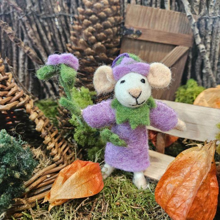 Felt So Good Handmade Felt Violet The Mouse Hanging Decoration