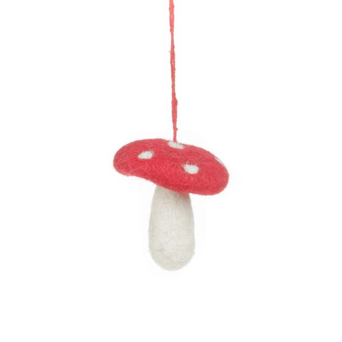 Felt So Good Handmade Felt Wild Wonky Toadstools (Set Of 3) Hanging Decorations