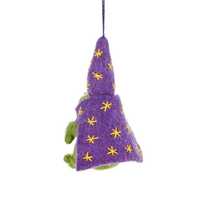 Felt So Good Handmade Felt Wizard Frog Hanging Decoration