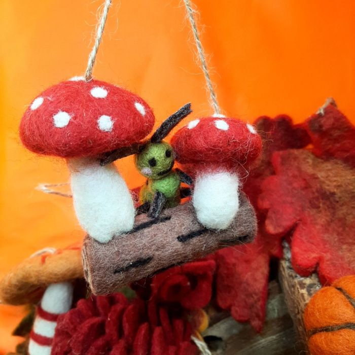 Felt So Good Handmade Felt Woodland Caterpillar Hanging Decoration