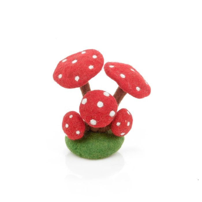 Felt So Good Handmade Felt Woodland Toadstool Stump Autumnal Decoration