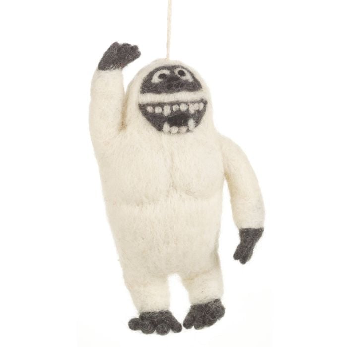 Felt So Good Handmade Felt Yeti Biodegradable Hanging Decoration