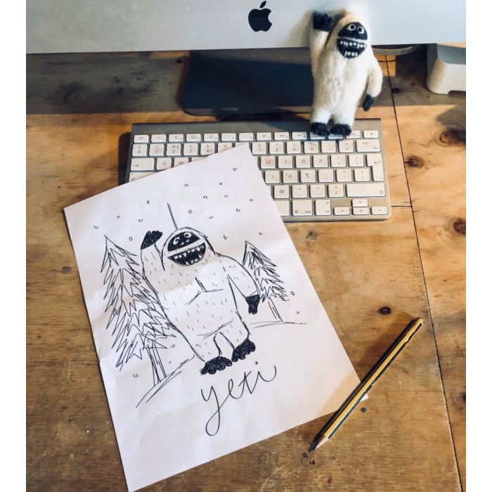 Felt So Good Handmade Felt Yeti Biodegradable Hanging Decoration