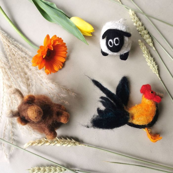 Felt So Good Handmade Hanging Black Sheep Felt Easter Decoration