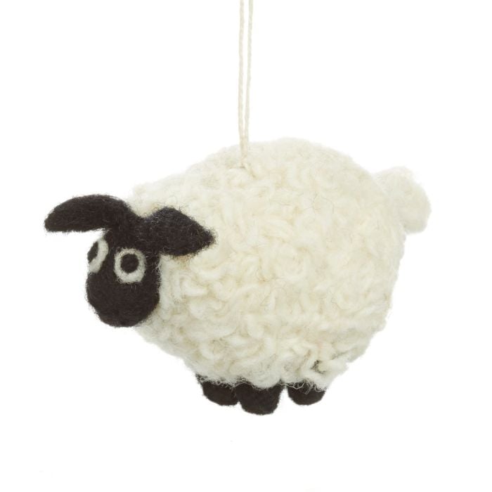 felt so good Handmade Hanging Black Sheep Felt Easter Decoration