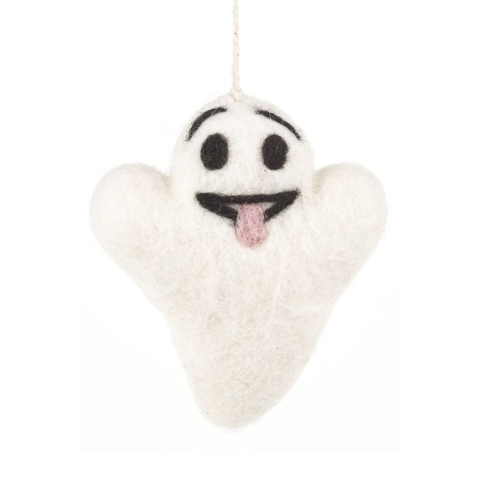 felt so good Handmade Hanging Buster the Ghost Biodegradable Halloween Decoration