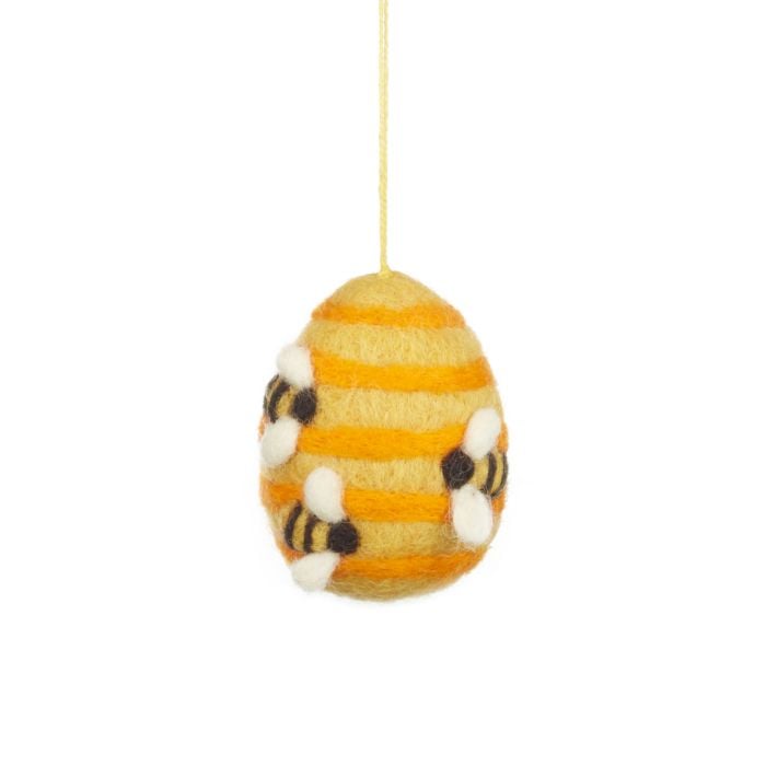 felt so good Handmade Hanging Busy Beehive Felt Biodegradable Decoration