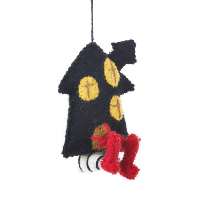 felt so good Handmade Hanging Witch's House Needle Felt Halloween Decoration
