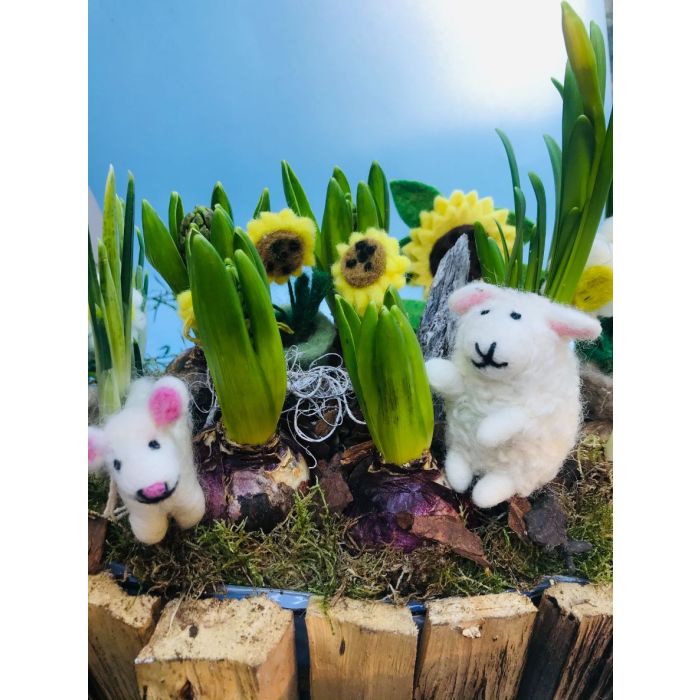 Felt So Good Handmade Needle Felt Barbara The Sheep Hanging Easter Decoration
