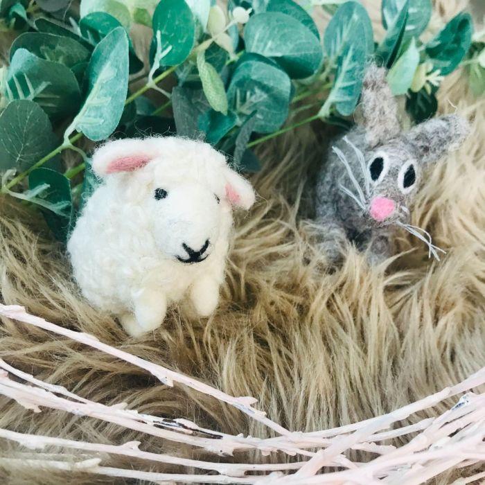 Felt So Good Handmade Needle Felt Barbara The Sheep Hanging Easter Decoration