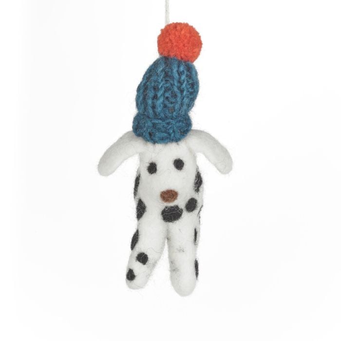 Felt So Good Handmade Needle Felt Dotty The Dog Hanging Biodegradable Decoration