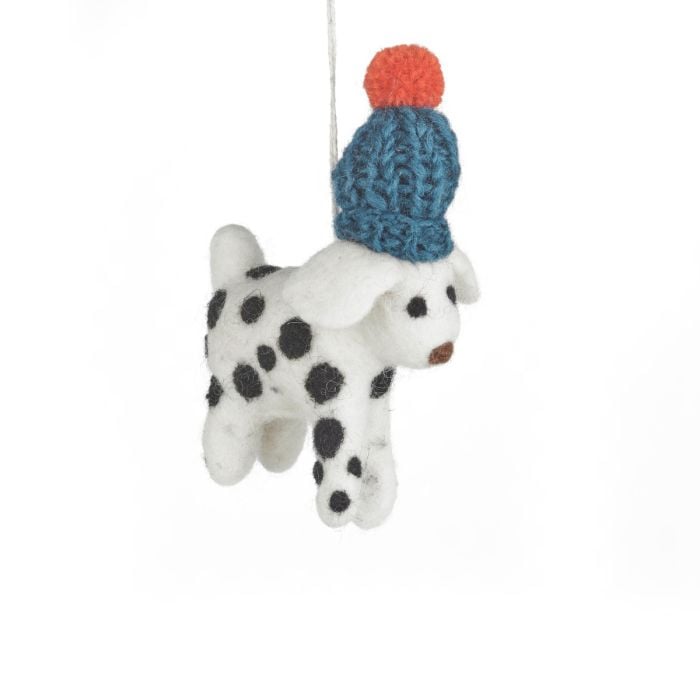 felt so good Handmade Needle Felt Dotty the Dog Hanging Biodegradable Decoration