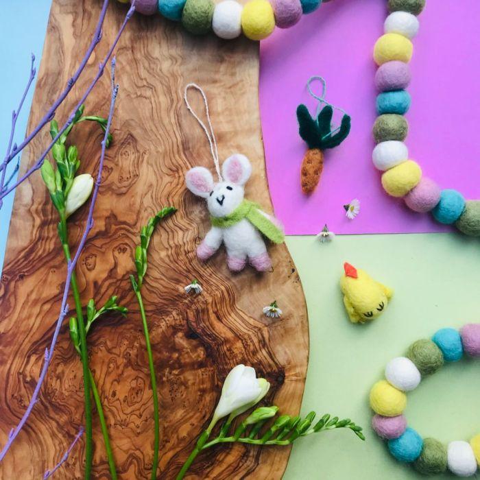 Felt So Good Handmade Needle Felt Easter Trio Hanging Decorations