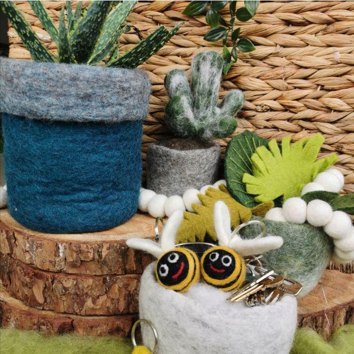 Felt So Good Handmade Needle Felt Fair Trade Bee Keyring