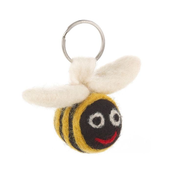 felt so good Handmade Needle Felt Fair Trade Bee Keyring