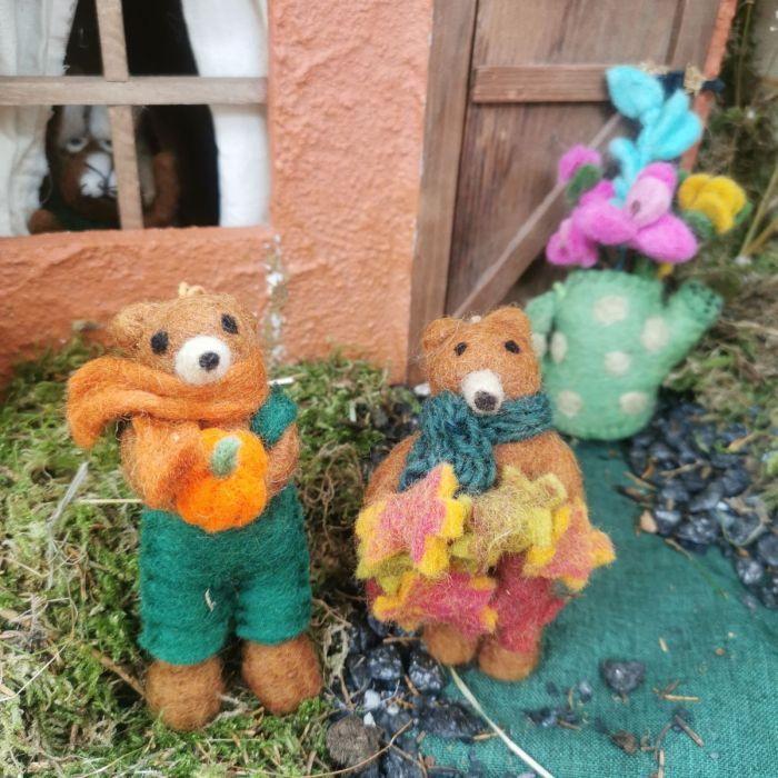 Felt So Good Handmade Needle Felt Forest The Bear Autumnal Hanging Decoration