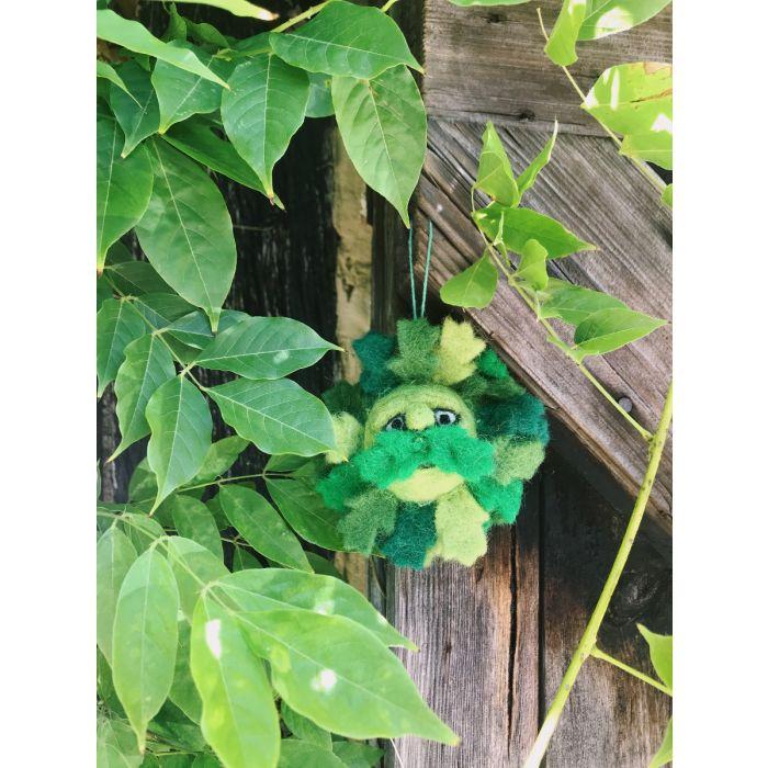Felt So Good Handmade Needle Felt Green Man Biodegradable Hanging Decoration