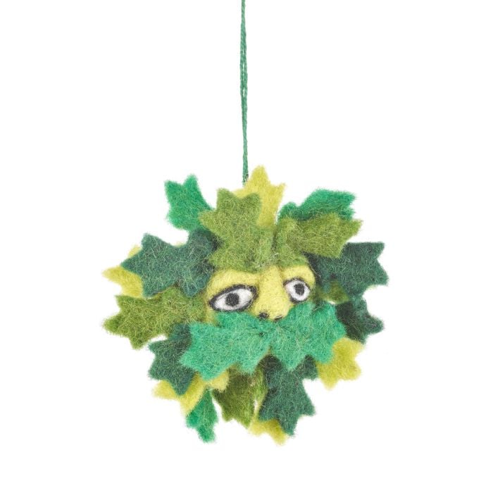 felt so good Handmade Needle Felt Green Man Biodegradable Hanging Decoration
