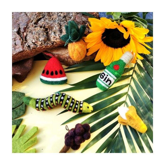 Felt So Good Handmade Needle Felt Hanging Fabulous Fruits (Set Of 4) Decorations