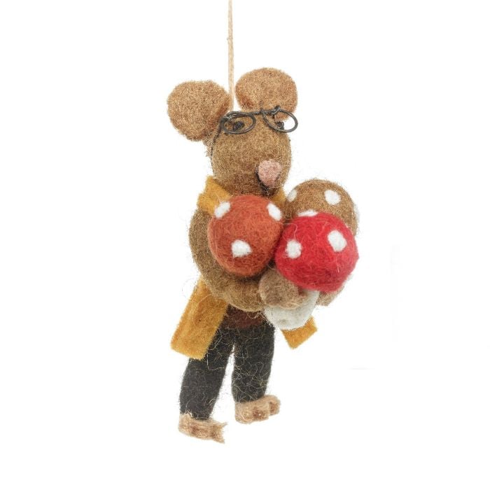 Felt So Good Handmade Needle Felt Oliver The Mouse Hanging Autumnal Decoration