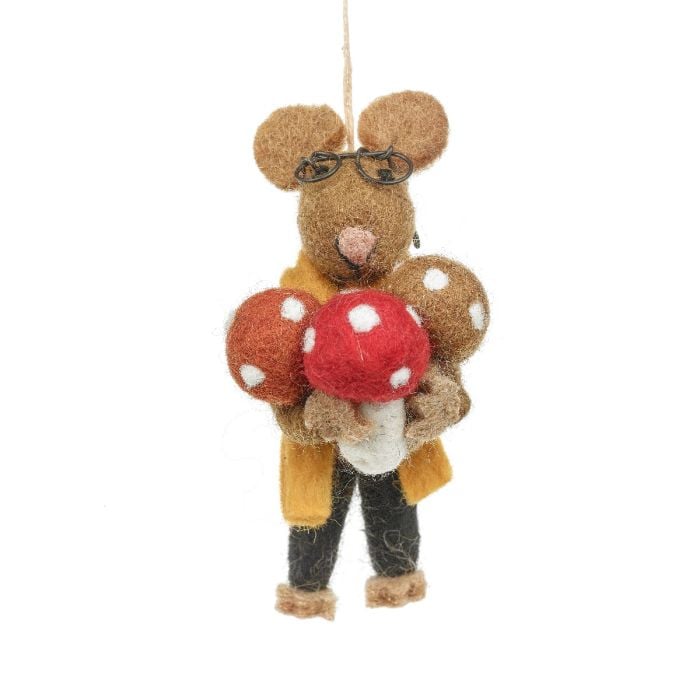 felt so good Handmade Needle Felt Oliver the Mouse Hanging Autumnal Decoration