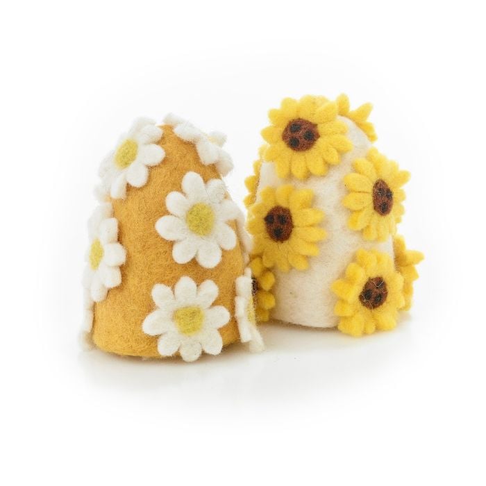 felt so good Handmade Needle Felt Spring Florals Egg Cosies Easter Decoration