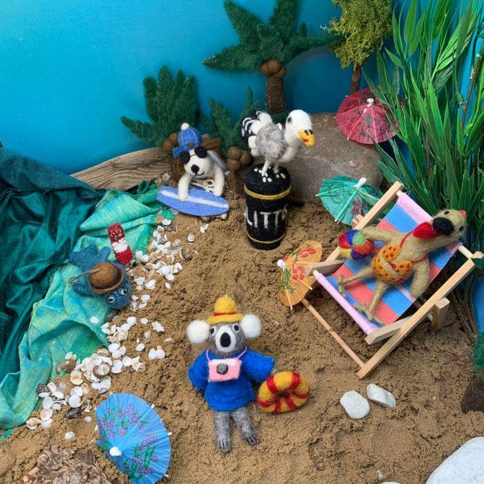 Felt So Good Handmade Needle Felt Summer Holiday Shark Hanging Decoration