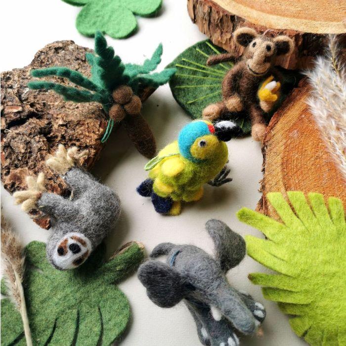 Felt So Good Handmade Needle Felted Paco The Parrot Fair Trade Hanging Decoration