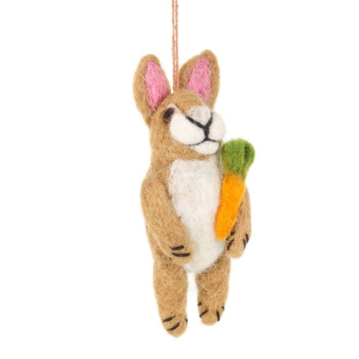 felt so good Handmade Needle Felted Regina Rabbit Easter Decoration