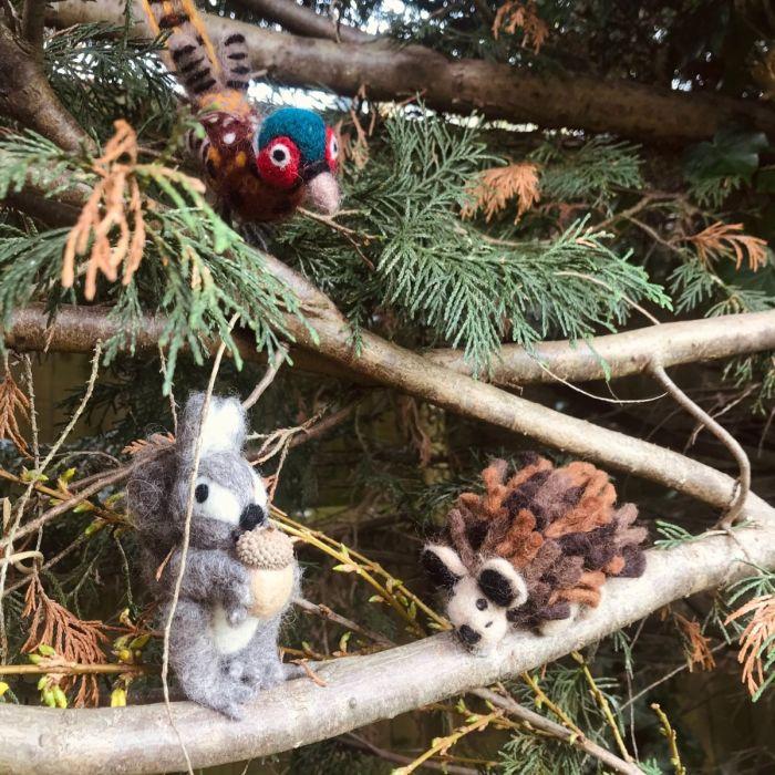 Felt So Good Handmade Pheasant Hanging Fair Trade Countryside Decoration