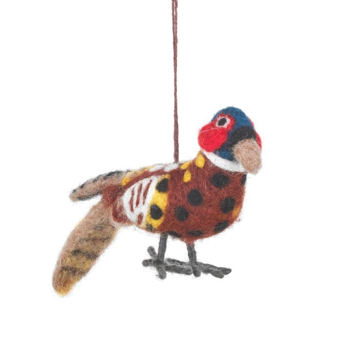 felt so good Handmade Pheasant Hanging Fair trade Countryside Decoration