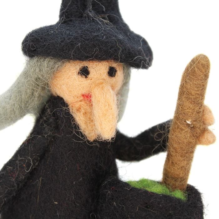 felt so good Handmade Wanda the Witch Biodegradable Halloween Decoration