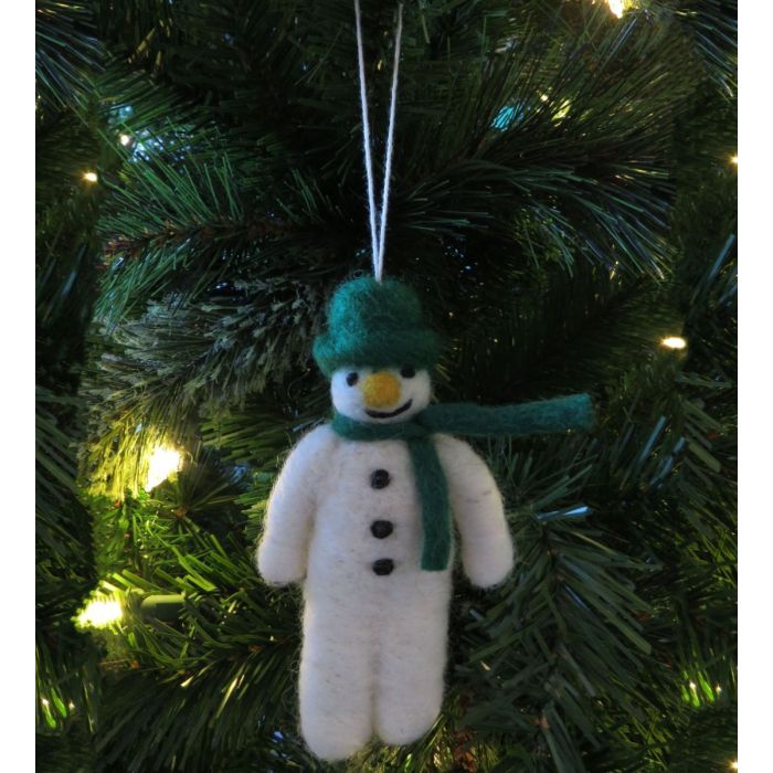 felt so good Hanging Felt Mr. Snowman Handmade Felt Biodegradable Decoration