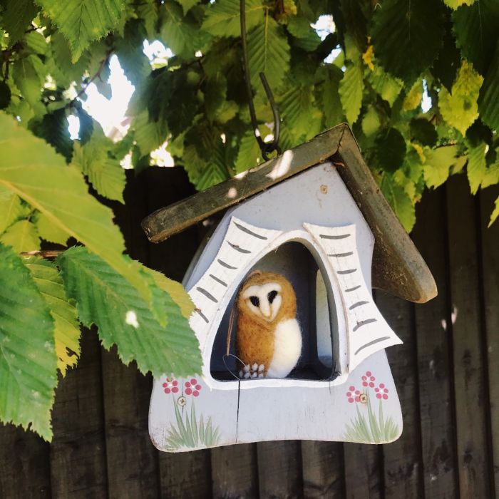 Felt So Good Tyto Alba Hanging Fair Trade Hanging Owl Decoration