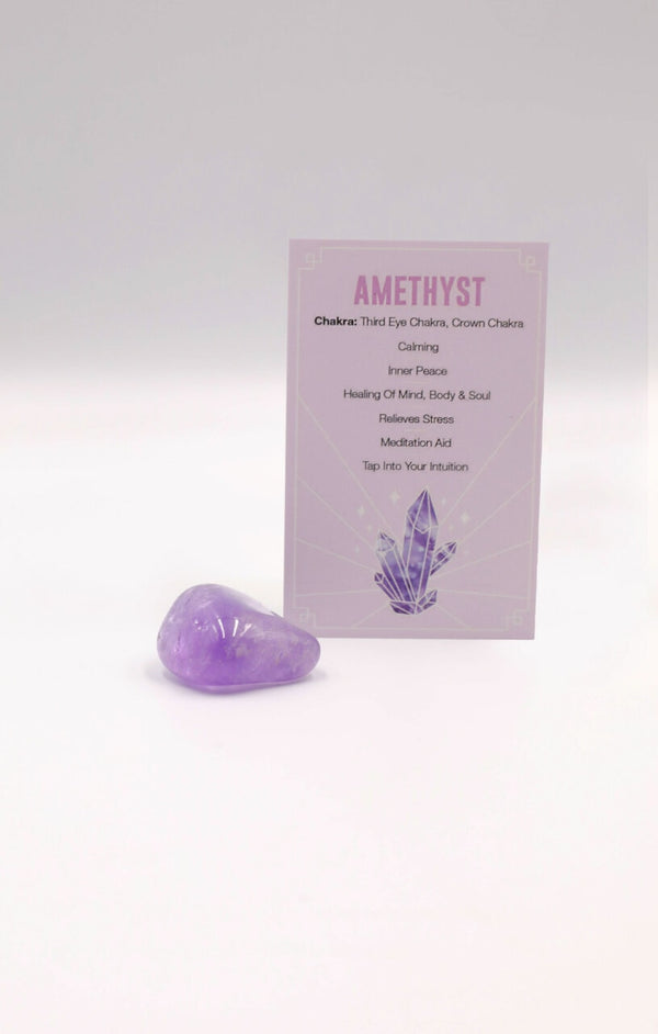 Femme Luxe Amethyst Polished Healing Crystal Tumblestone