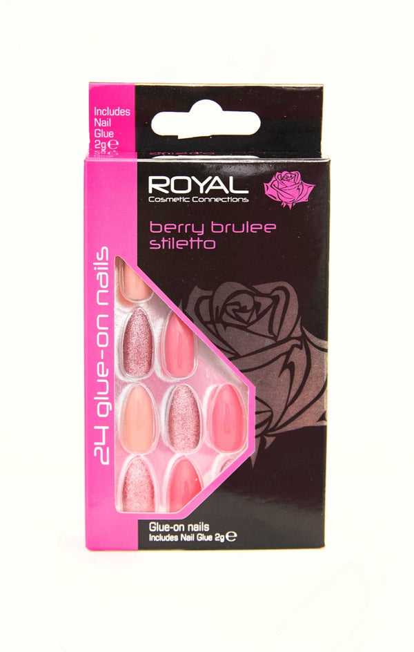 femme luxe Berry Brûlée Stiletto Shape 24 Glue On Nails
